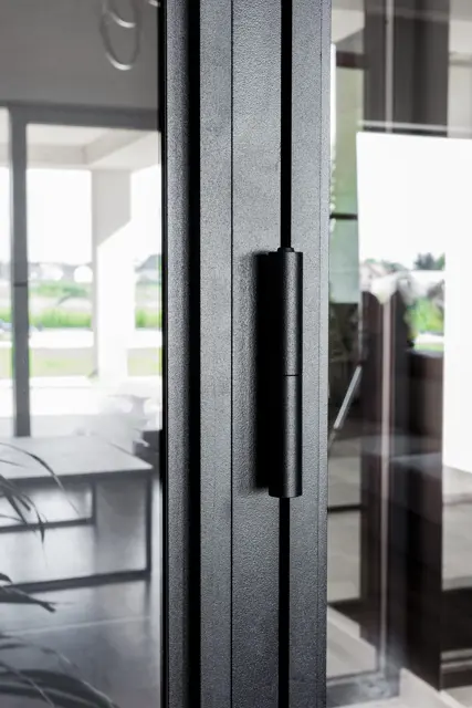 Black frame and glass close-up